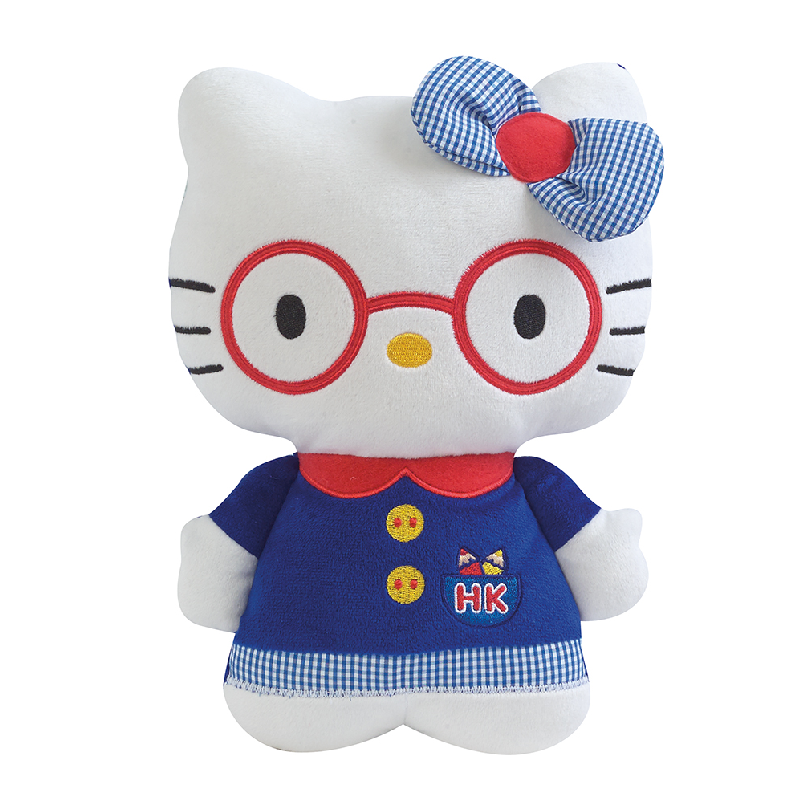 Hello kitty - peluche câlin - ecolière 25 cm 